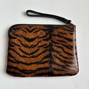 Patricia Nash Cassini Wristlet Leather Tiger Print